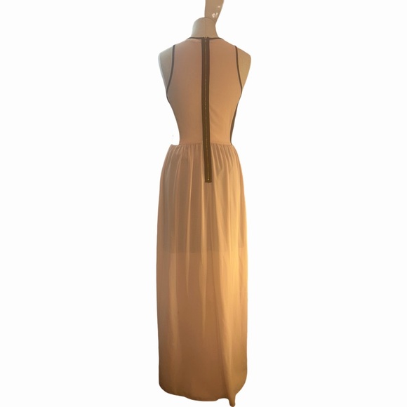 Sheer Dress With Lace Detail - Picture 3 of 8